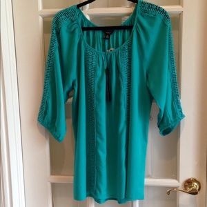 Blouse XL Green/Turquoise NWT